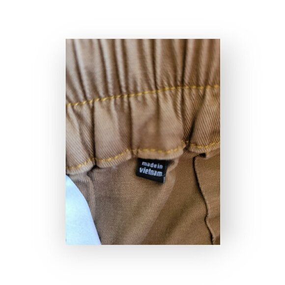 CAbi Discovery Cropped Stretch Belted Trousers Khaki Size 4 Utility Work Chic - Picture 14 of 15